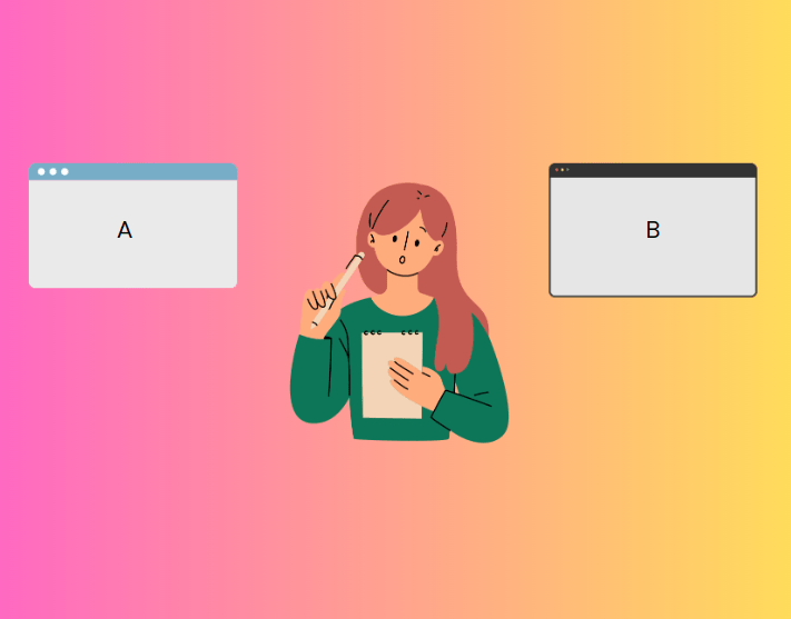 User A-B testing for interactive user feedback